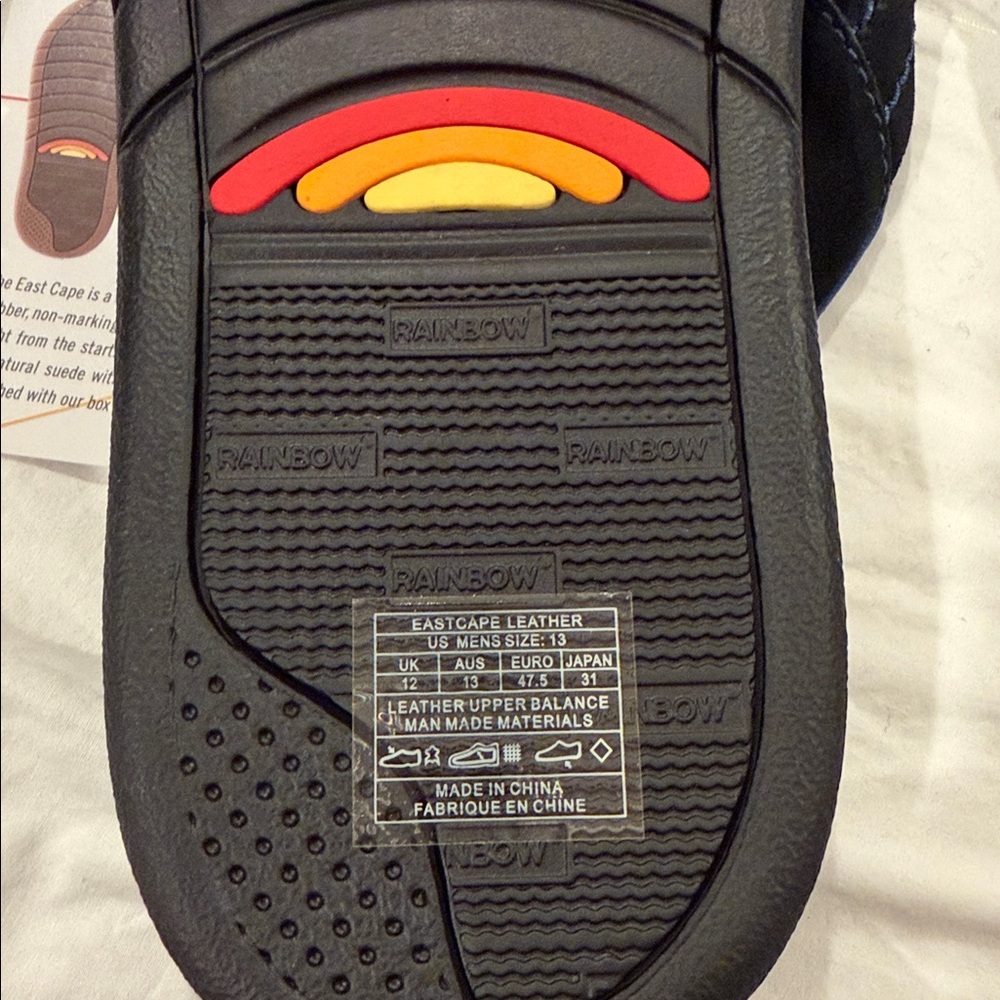 Rainbow Gray Footbed Flip Flops with Navy Straps - Picture 7 of 7